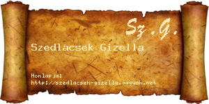 Szedlacsek Gizella névjegykártya